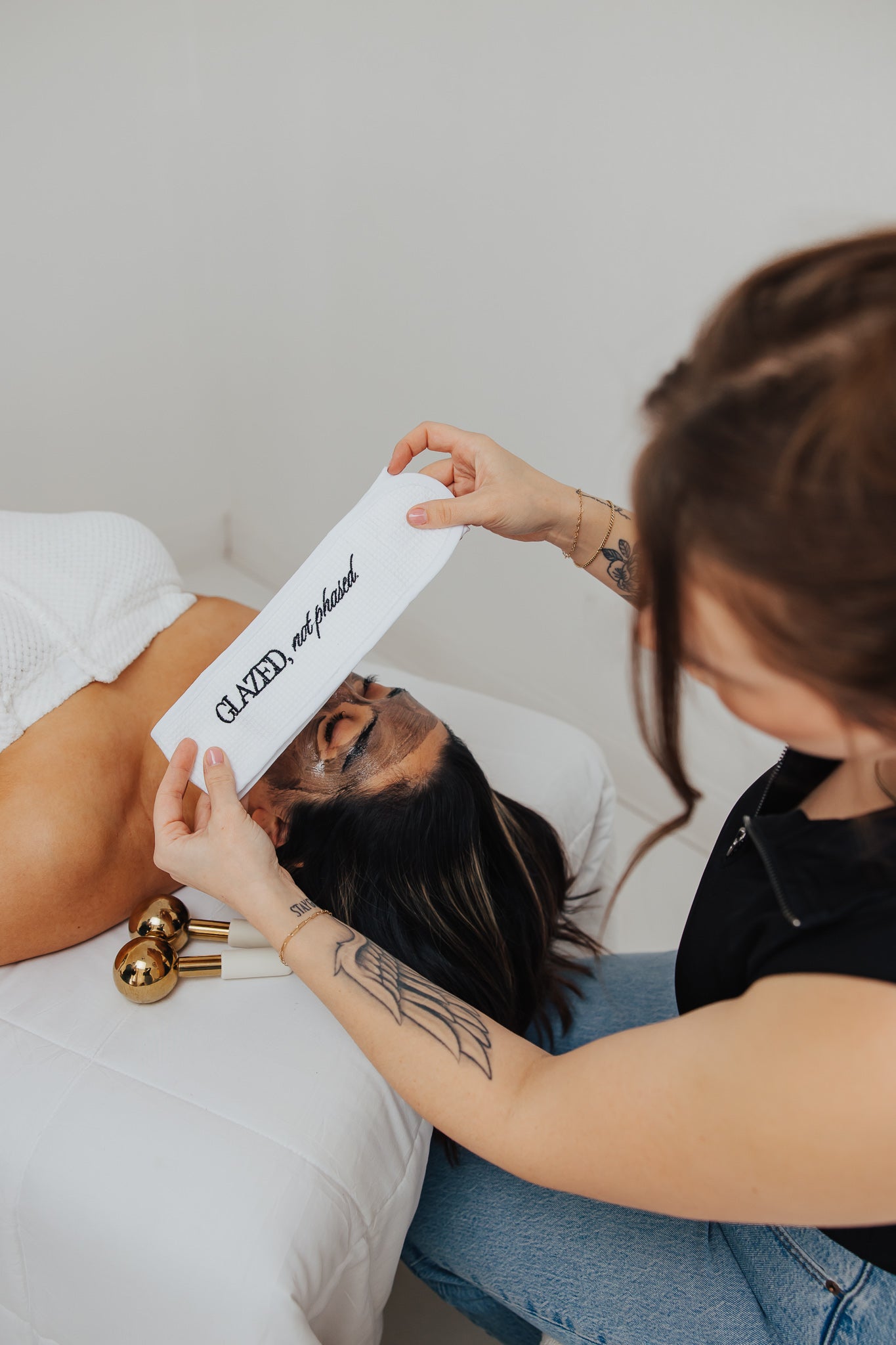 “GLAZED, NOT PHASED.” WAFFLE HEAD WRAP